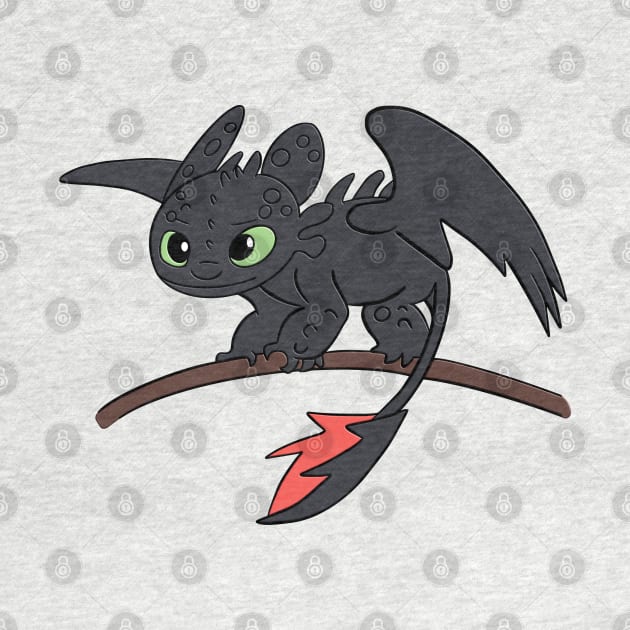 Dragon Toothless 3d How to train your dragon, chibi night fury, night light by PrimeStore